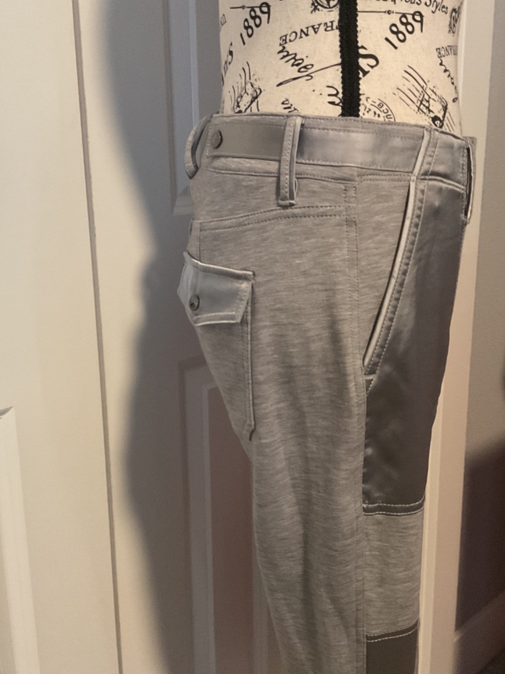 NWT Straight Cropped Satin Utility Pants by WHBM - Picture 7 of 15
